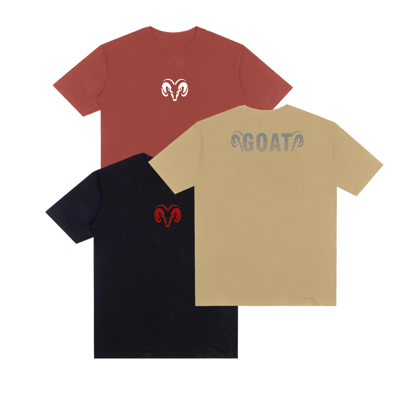 Kit 3 Camisetas Manga curta - GOAT (Promoção)
