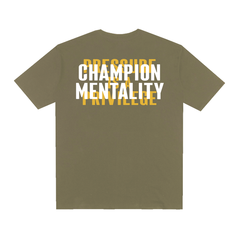 Camiseta Manga curta - Champion Mentality  "OURO METALIZADO"