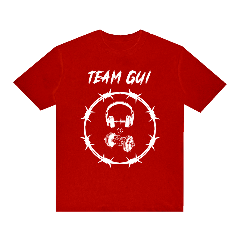 Camiseta Manga curta - TEAM GUI VERMELHO